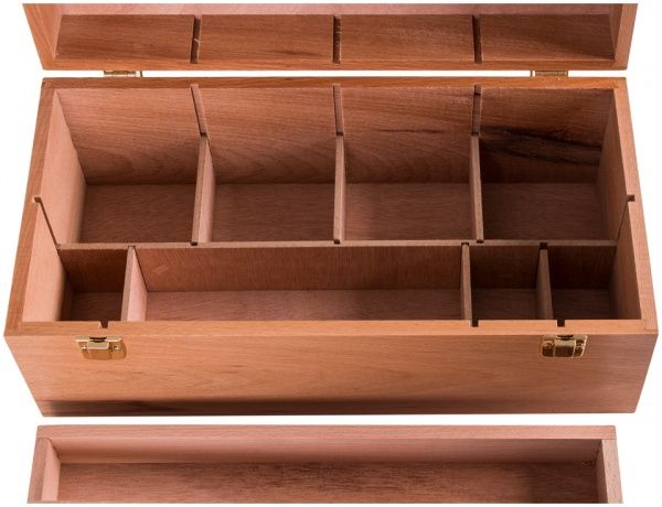 Пенал для художественных материалов деревянный 40х20х15 см