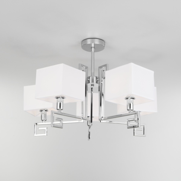 Люстра потолочная Strotskis Alma 5x40 Вт E14 белый 60115/5 (хром) 