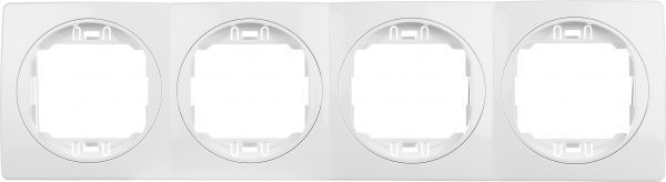 Рамка чотиримісна Aling-Conel EON горизонтальна білий E6704.00