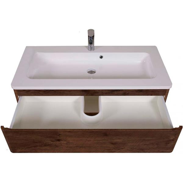 Тумба підвісна Aqua Rodos Акцент с умывальником Альфа 100 см