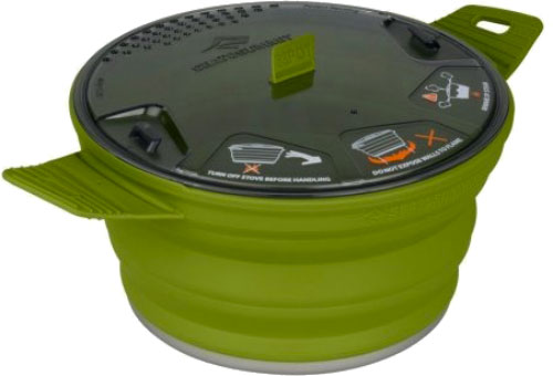 Набір посуду Sea To Summit X-Set 32 Charcoal Pan Olive Pot Sand Kettle (STS AXSET32CH)