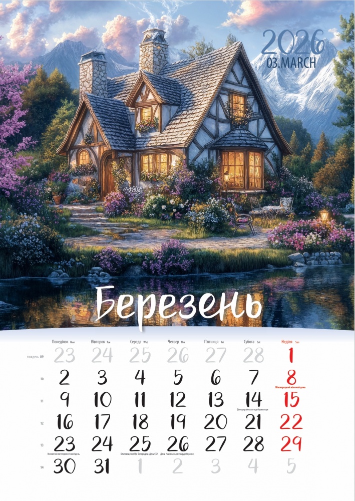 Календар настінний Діана Плюс