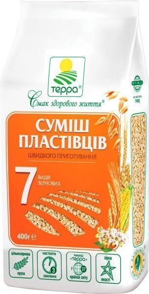 Смесь хлопьев Терра 7 видов зерновых быстрого приготовления 400 г 