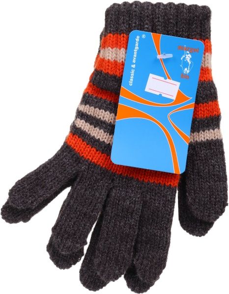 Варежки ДАЙС Romek р.15 серый с оранжевым 13830200 