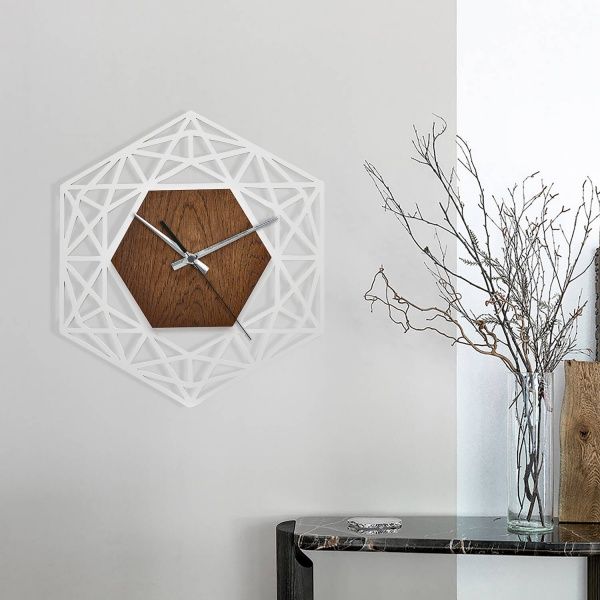 Часы настенные Ginza 480x480 мм белый/палисандр Moku