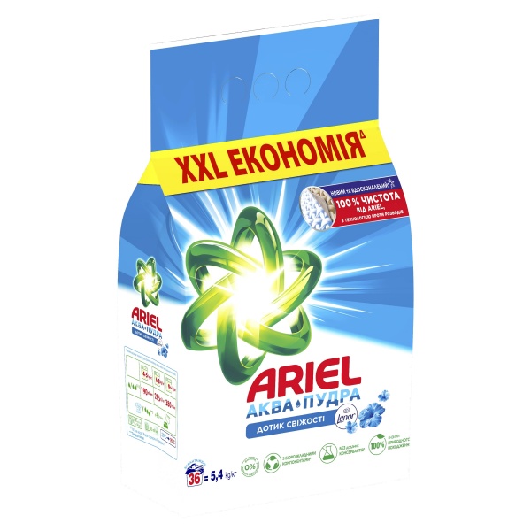 Стиральный порошок для машинной стирки Ariel Аква-Пудра Touch of Lenor 5,4 кг 