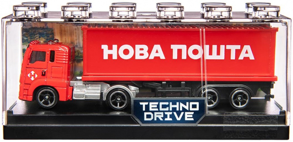 Модель TechnoDrive 1:43 Фура Новая Почта 250416CG