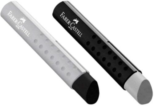 Гумка TRI тригранна чорно-бiла 182336 Faber-Castell
