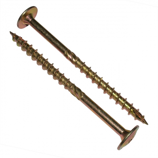 Шуруп конструкционный с пресс-шайбой вес 10x140 мм желтый цинк Expert Fix