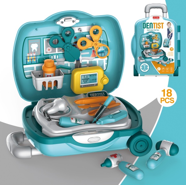 Игровой набор Стоматолог в чемодане 18 шт. HSP1037623