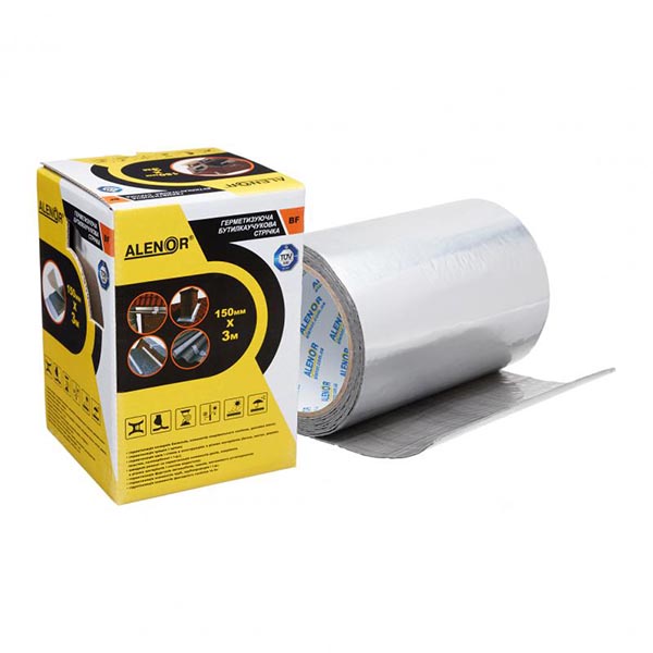 Лента герметизирующая Alenor BF бутиловая 150 мм x 3 м алюминиевая