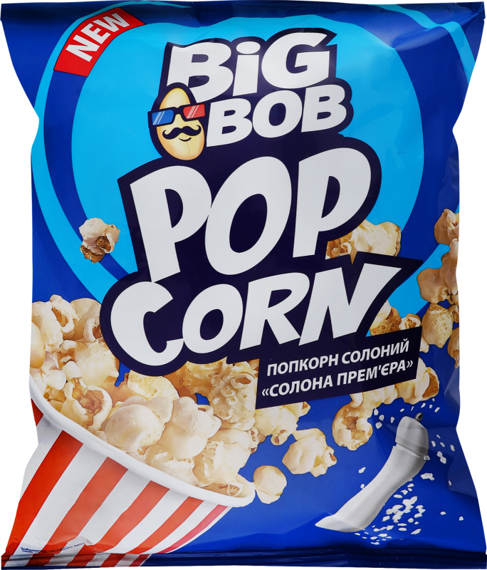 Попкорн Big Bob соленый Соленая премьера 80 г — фото 1