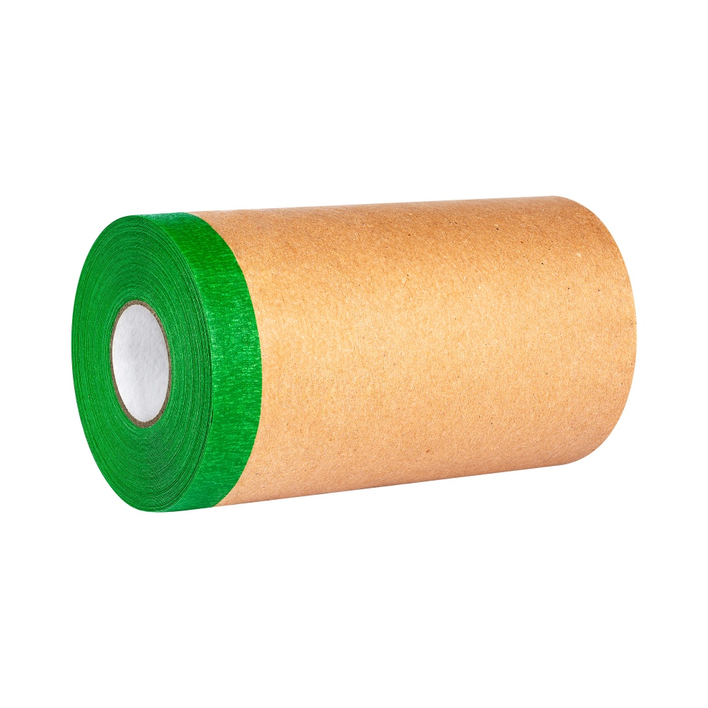 Папір захисний із малярною стрічкою Mustang Крафт 250 мм x 20 м