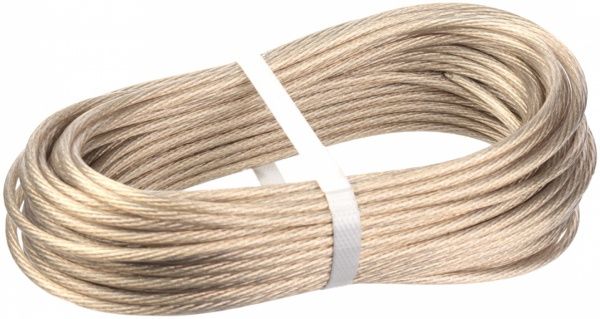 Трос металлополимерный ПР-2,5 мм 20 метров/уп. желтый