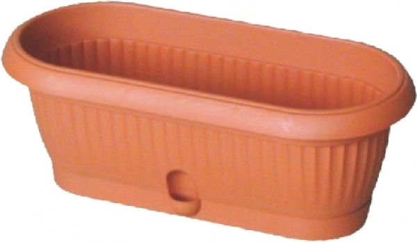 Горщик пластиковий кактусниця Тера овальний 2л теракот (15008) 