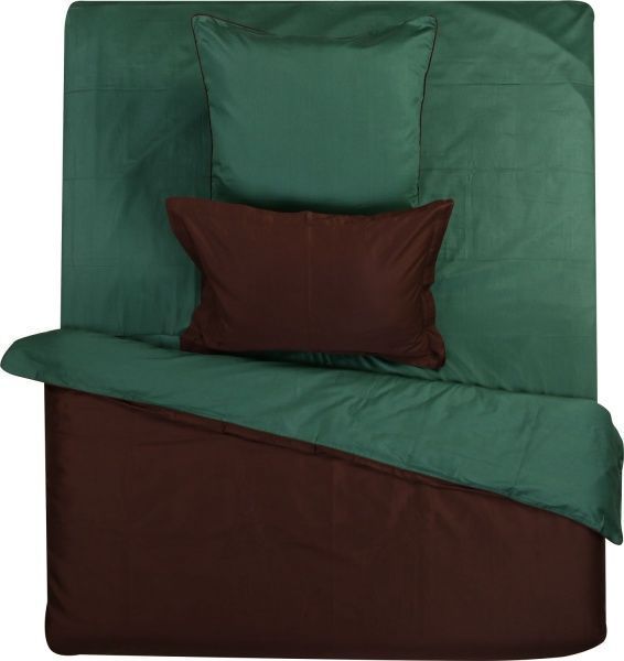 Комплект постельного белья Loft 1,5 коричнево-зеленый Karna 