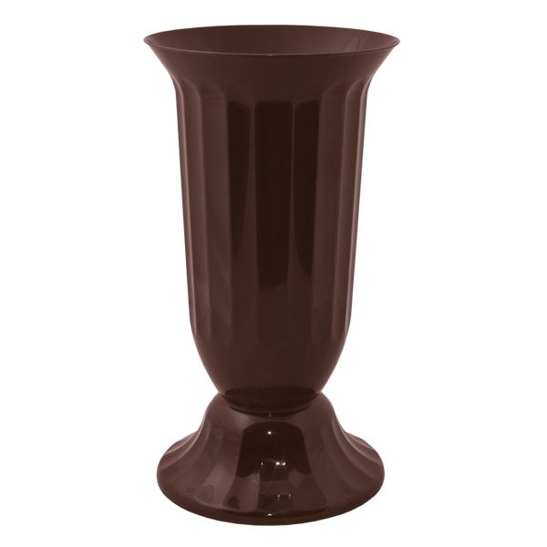 Вазон пластиковий Алеана Флора круглий 3,7л темно-коричневий (114035) 
