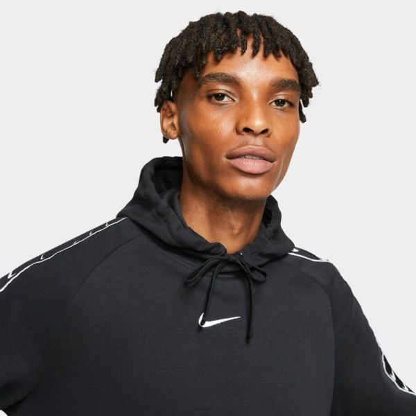 Джемпер Nike M NSW SWOOSH FLC PO HOODIE FT CV1030-010 р. L чорний