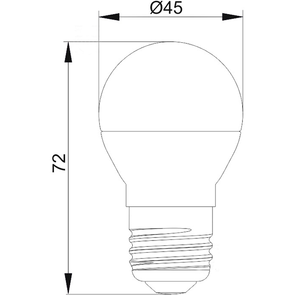 Лампа світлодіодна IEK ECO 3 Вт G45 матова E27 220 В 3000 К