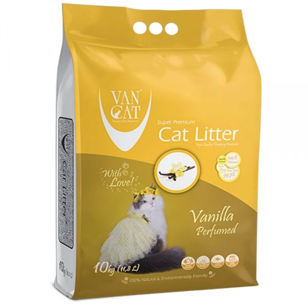 Наполнитель бентонитовый VanCat 10 кг аромат Ваниль