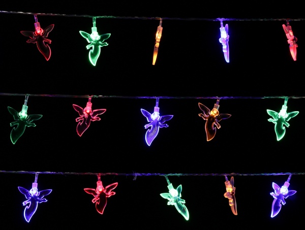 Электрогирлянда линейная Разноцветные ангелы LD030M-AN встроенный светодиод (LED) 30 ламп 3 м 