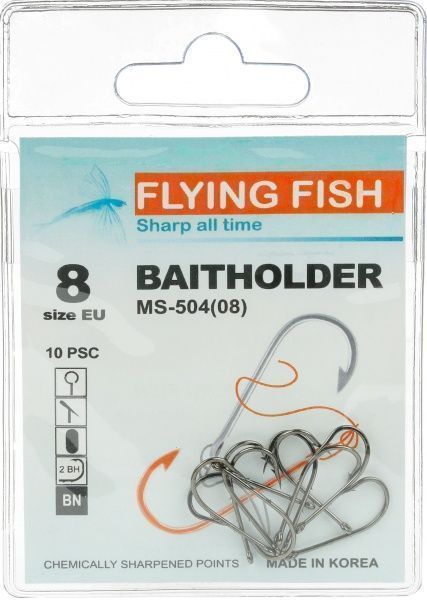 Крючок Flying Fish Baitholder №8 10 шт. MS-504(05)