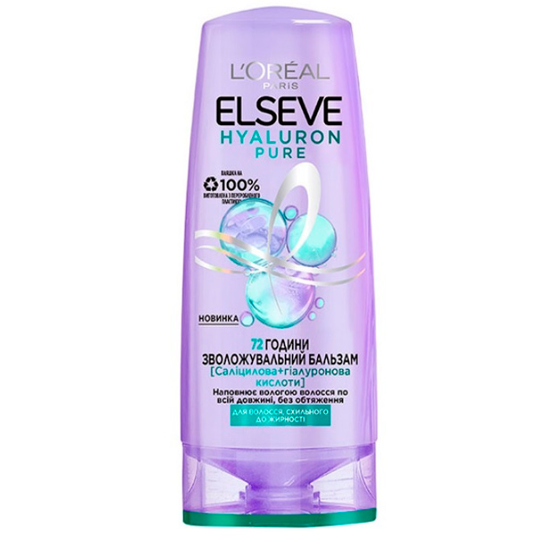 Бальзам L'Oreal Paris Elseve Hyaluron Pure для жирного типа волос 200 мл