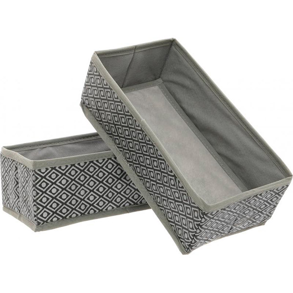 Набір органайзерів Vivendi Silver 90х290х140 мм сірий із чорним 