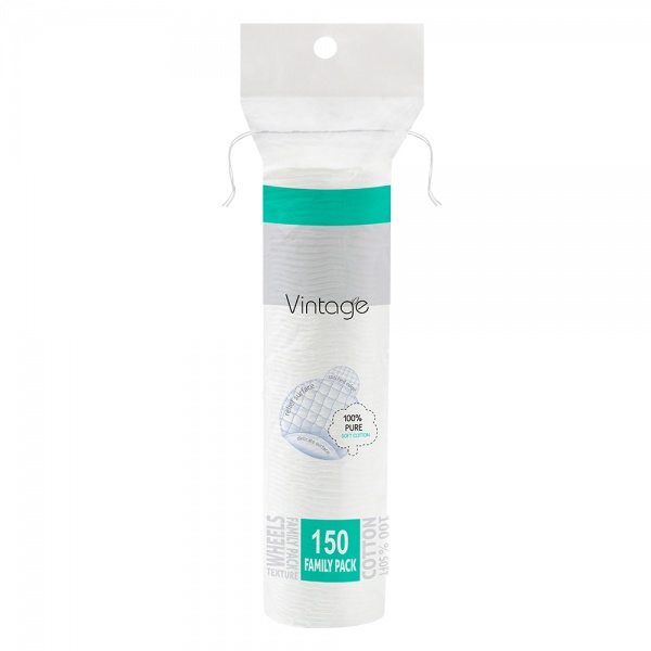 Ватные диски Vintage NEW 150 шт. (мягкая)