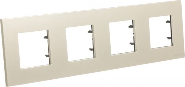 Рамка чотиримісна ABB ZENIT універсальна шампань N2274 CV