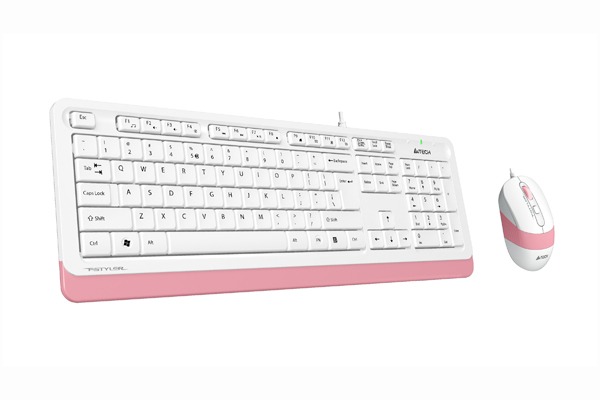 Комплект клавіатура + миша A4Tech F1010 (Pink) Fstyler USB 