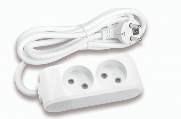 Удлинитель Panasonic X-tendia без заземления 2 гн. серый 5 м 480800100 