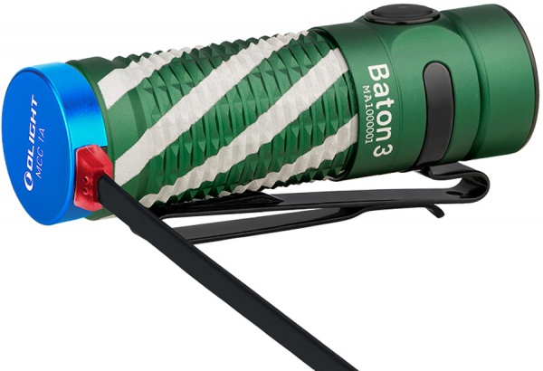 Фонарик Olight Baton 3, ц:christmas green брелок зеленый