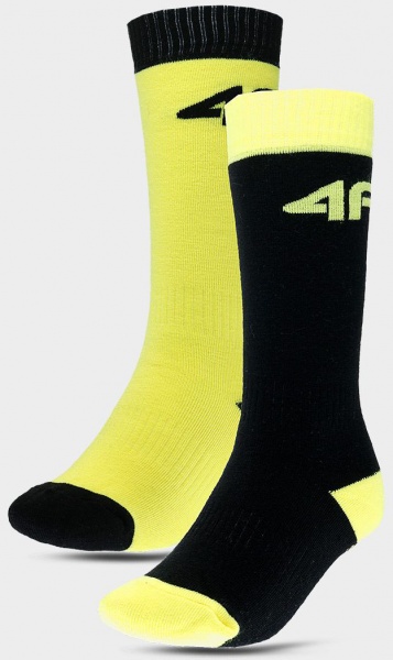 Шкарпетки 4F SOCKS FNK M120 (2PACK) 4FJWAW23UFSOM120-90N р.36-38 жовтий