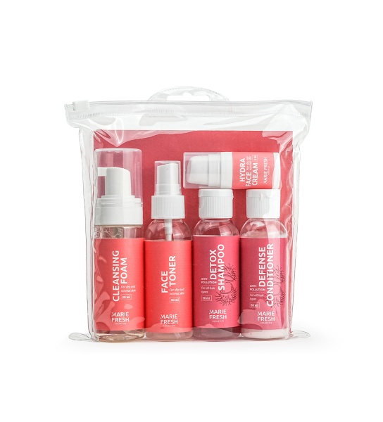 Набор дорожный для женщин Marie Fresh Travel set для сухой и нормальной кожи 205 мл