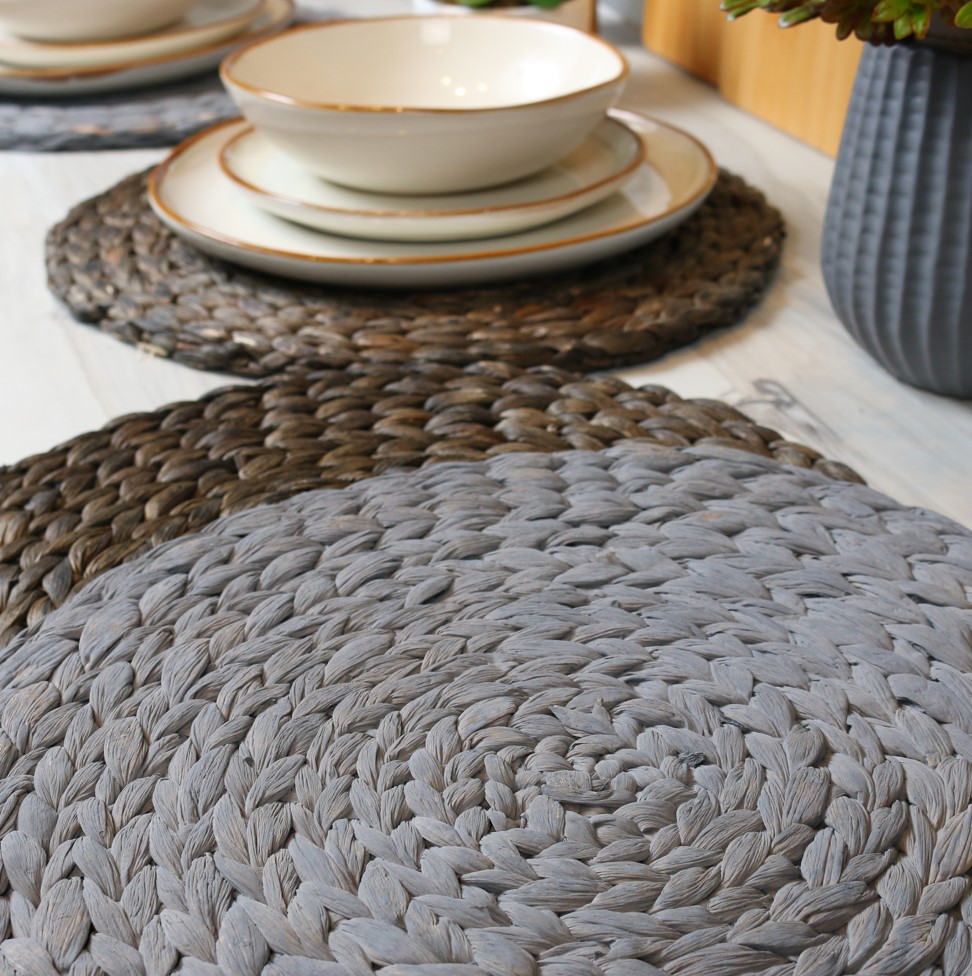 Коврик для сервировки Flamberg Nature 35 см водяной гиацинт пепельный