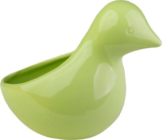 Кашпо керамічне Eterna 3101-13 каченя фігурний зелений 