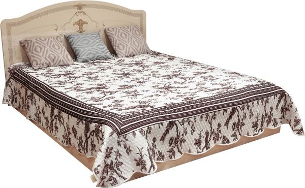 Кровать Embawood Стелла крем 160x200 см кремовый/бронза 