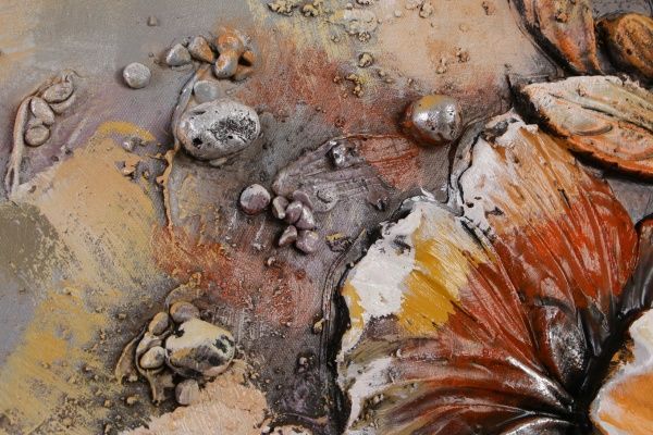 Картина Букет оранжевый 100x100 см H1479A 