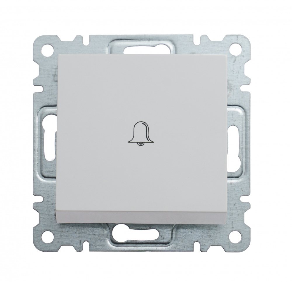 Кнопка звонка Makel Karea без подсветки белый 57001050