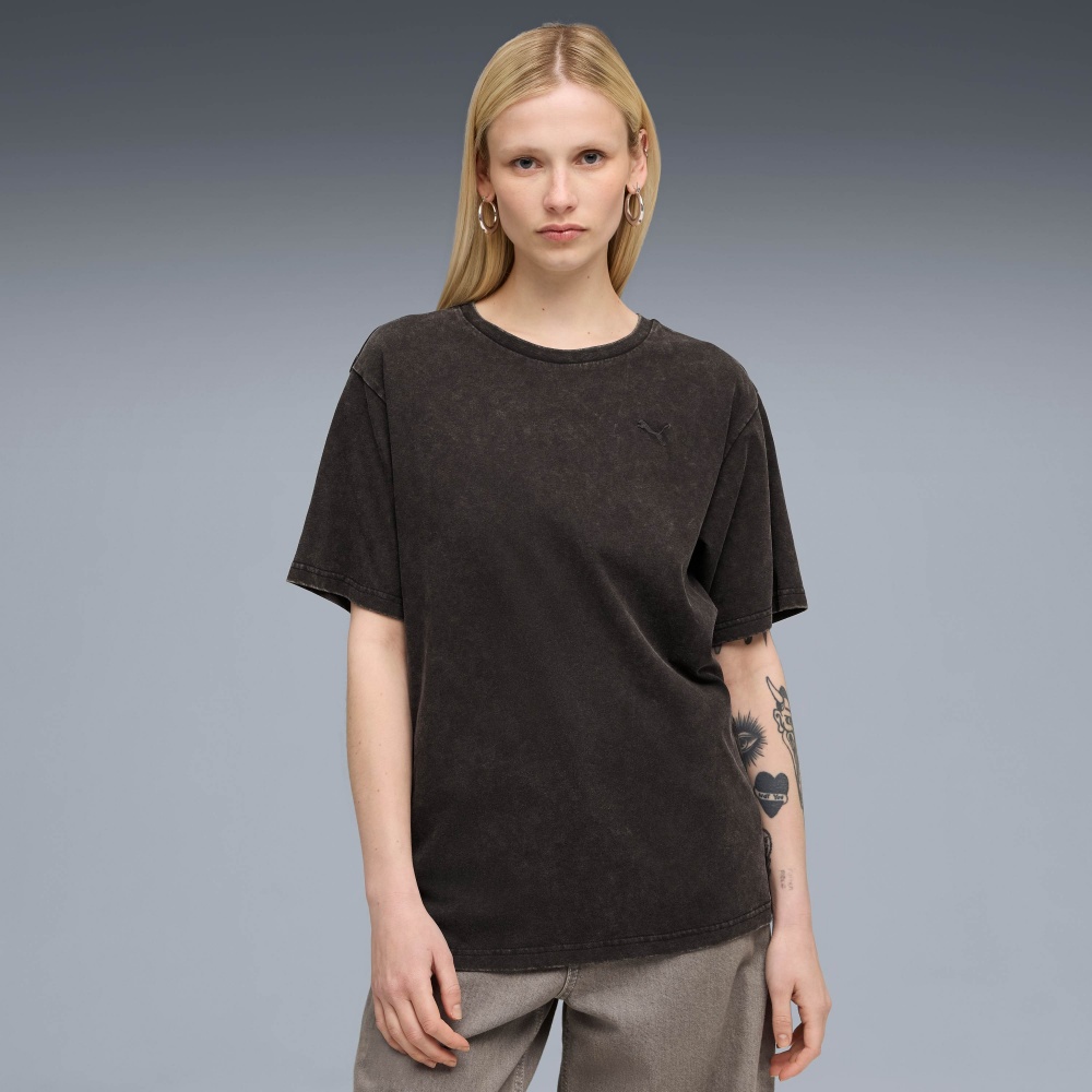 Футболка Puma ESS ELEVATED Relaxed Wash Tee 68810201 р.XS черный