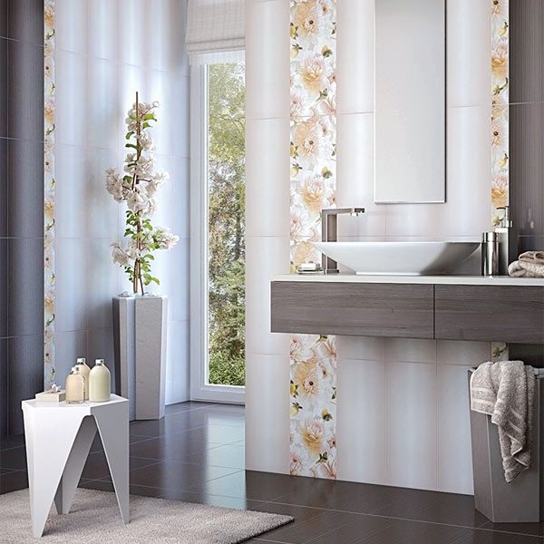 Декор Інтеркерама Stripe Д 99 071 сірий  230x500  мм