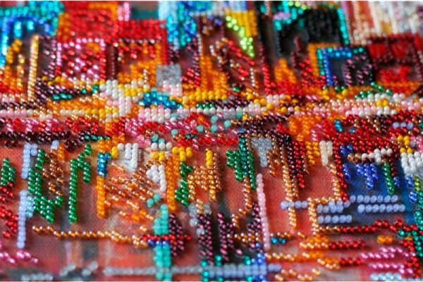 Набор для вышивания бисером на натуральном художественном холсте Вечерний город АВ-637 Абрис Арт 