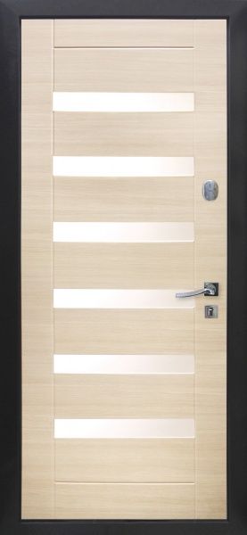 Двері вхідні TM Riccardi Urban 2-B бетон темний / дуб latte line 2050х860мм ліві
