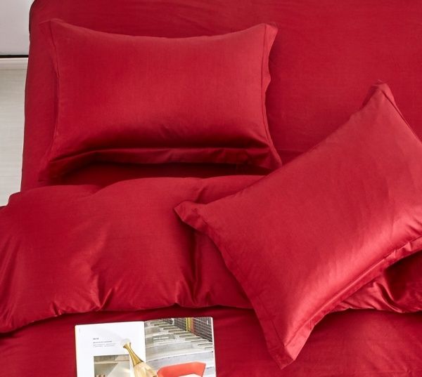 Комплект постільної білизни євро бордовий Word of Dream 