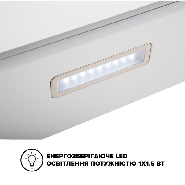 Витяжка Interline FLOW WH A/60/GL/M