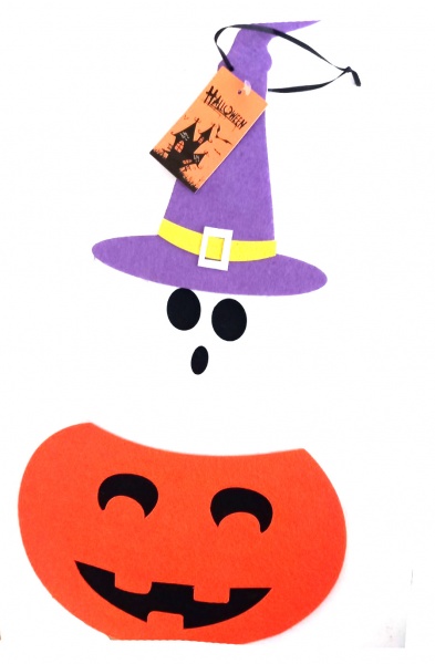 Декор из фетра Тыква с призраком 3 мм Аплі-Краплі