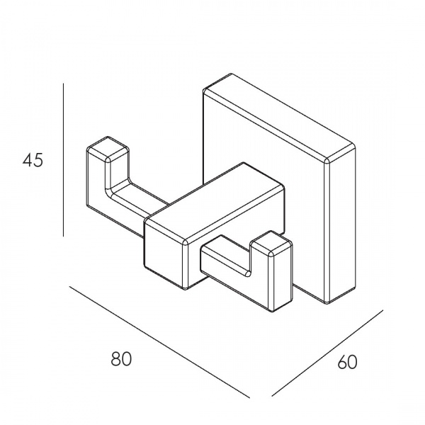 Гачок подвійний Imprese Bilovec 101255B чорний