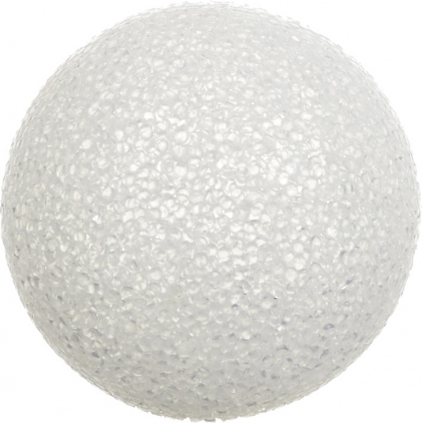 Декоративна фігура у формі кулі білого кольору вбудований світлодіод (LED) 10 см 