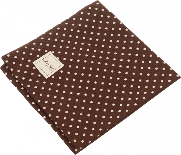Серветка La Nuit Lucy горошок 40x40 см коричневий 
